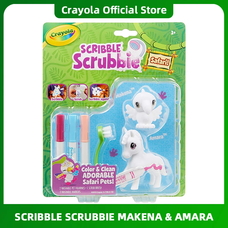 Crayola Variety Bubble Cute Pet Wildlife Scrubbie Safari 2-P