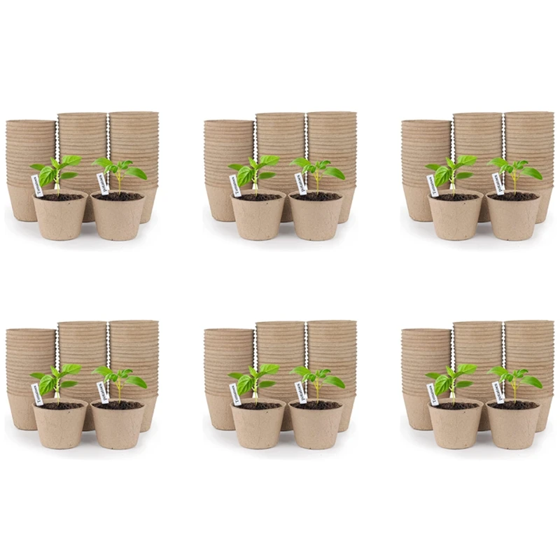 

Peat Pots, 360 Pcs 3 Inch Seed Starting Pots Round Nursery Pot, Biodegradable Plants Pots With Bonus 120 Plant Labels