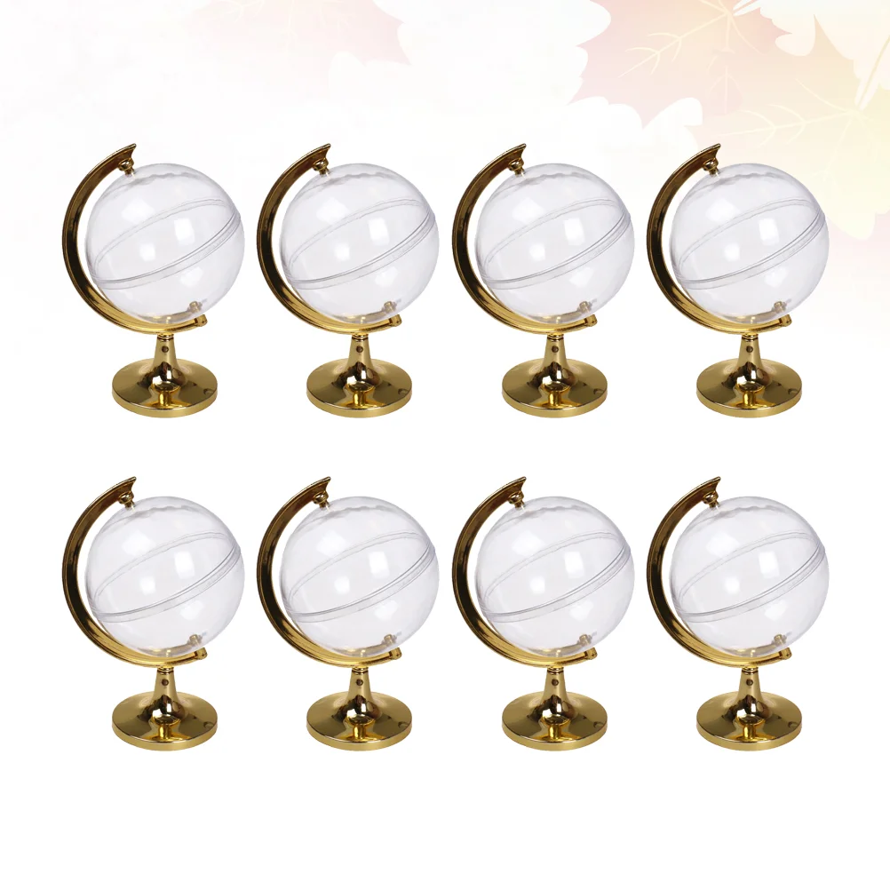 

12PCS Globe Candy Box Creative Clear Candy Gift Container Case Wedding Birthday Party Favor ( Golden )