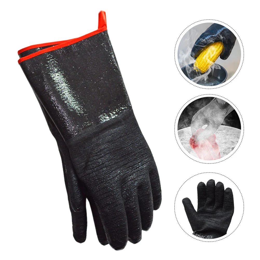 

BBQ Oven Gloves Heat Resistant Mitts Grill Mittens Grilling Tool Flame Microwave Barbecue