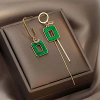 long opal earrings temperament long pendant earrings delicate emerald earrings womens party ball jewelry accessories