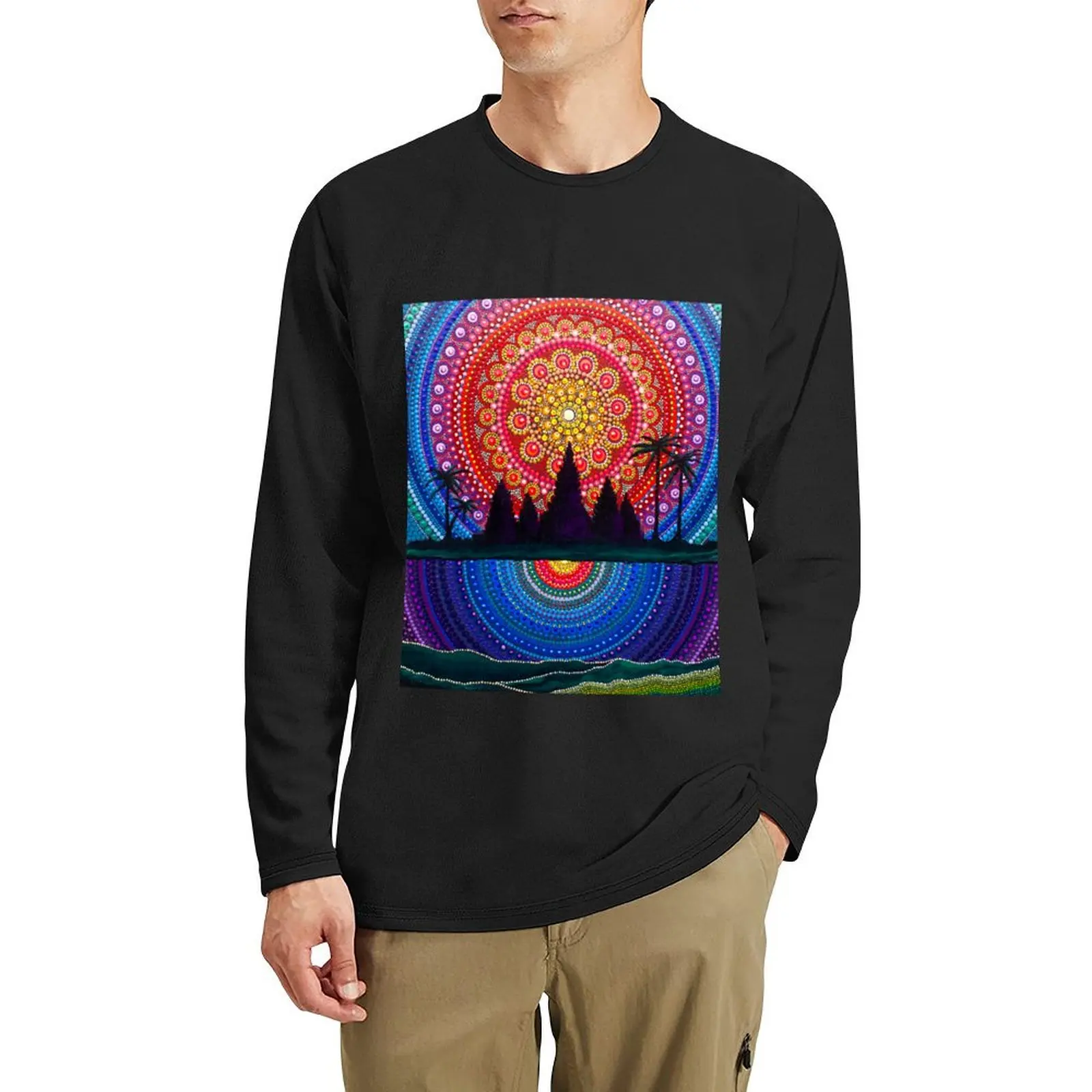 Angkor Wat Long T-Shirt винтажная одежда Мужская