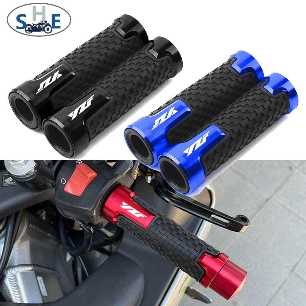 

For Yamaha YZF R1 YZF R6 YZFR6 YZF R125 YZFR15 R25 YZF R3 YZF R25 Motorcycle CNC Anti-Slip Rubber Handlebar Grip Size 7/8"22mm