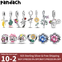 plata charms of ley original fits pandach charm original bracelet flower bicycle pendant charms beads women diy jewelry 2022 hot