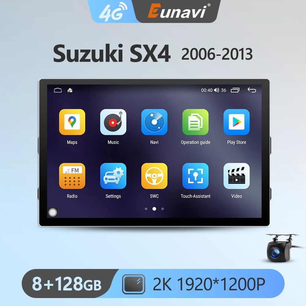 

Eunavi 7862 13.1inch 2din Android Radio For Suzuki SX4 2006-2013 Fiat Sedici 2005-2014 Car Multimedia Video Player GPS Stereo 2K