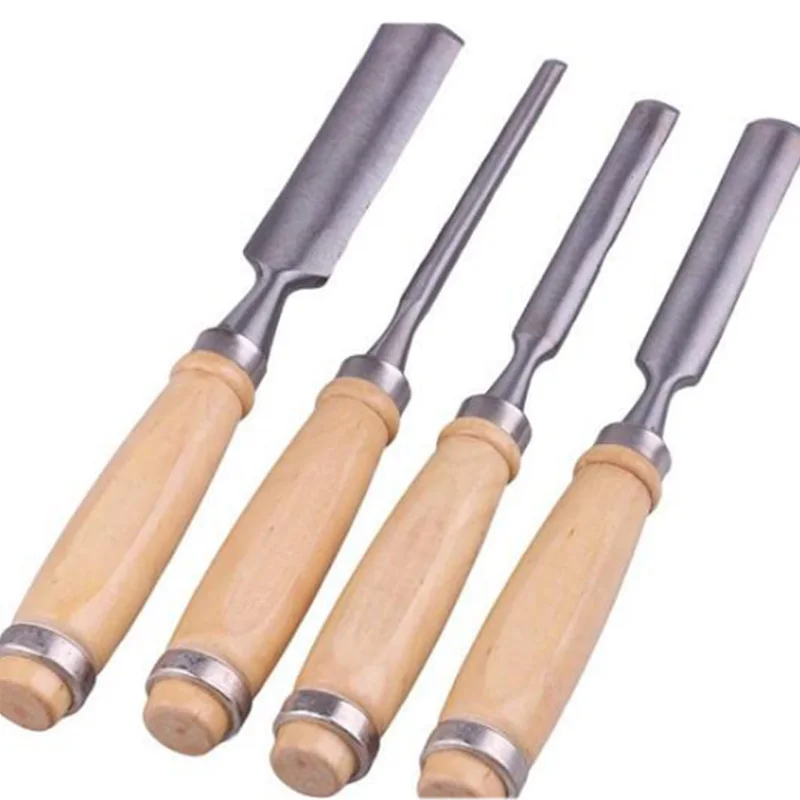 

4PCS Half-Round Chisel Wood Carving Gouge Kit Woodworking Hand Engraving Tool Set Professional Carpenter Carver Tools