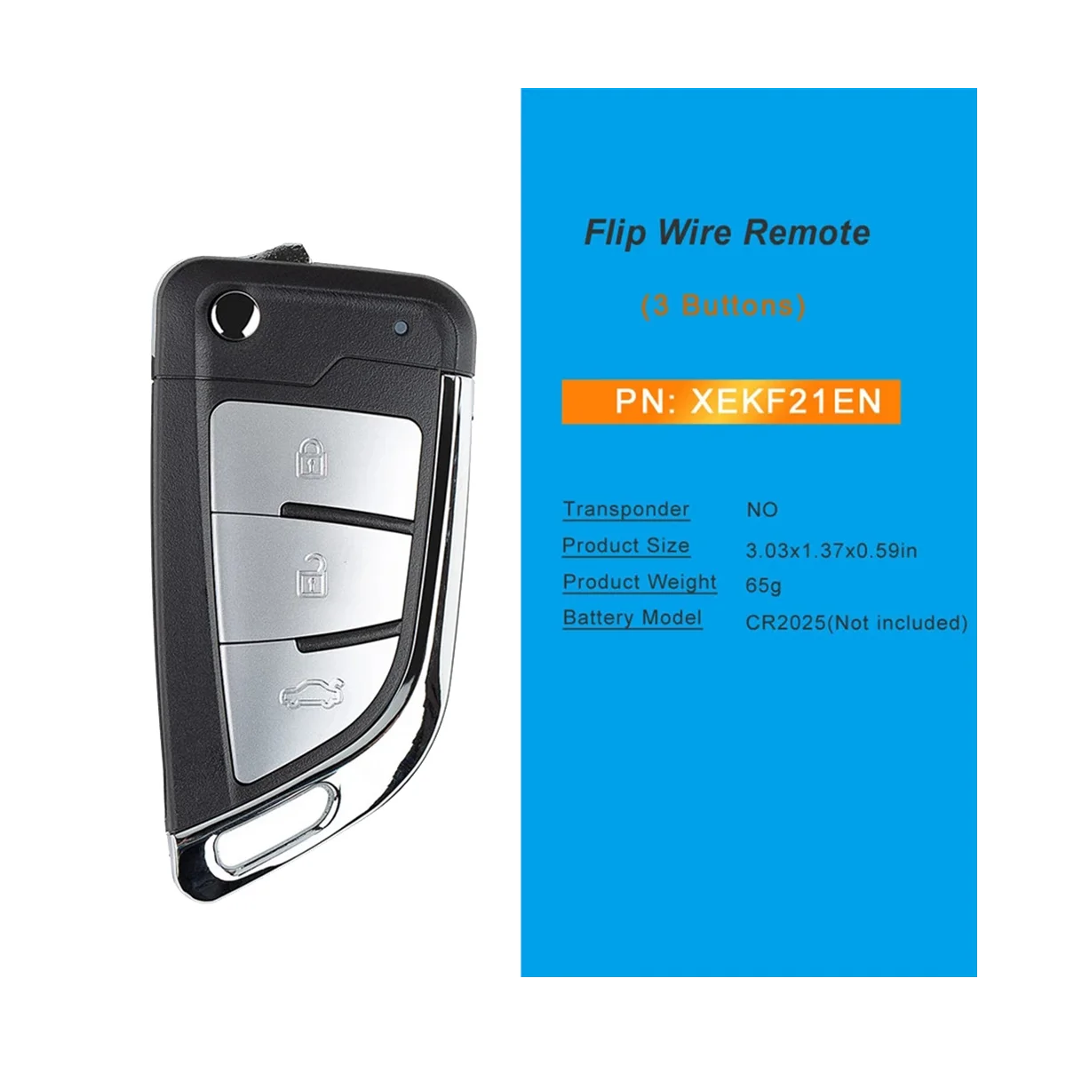 Брелок для ключей Xhorse XEKF21EN Универсальный супер-брелок с 3 кнопками в стиле ножа