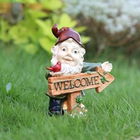 welcome card elf decoration crafts indoor and outdoor home party character scene layout wooden ornaments