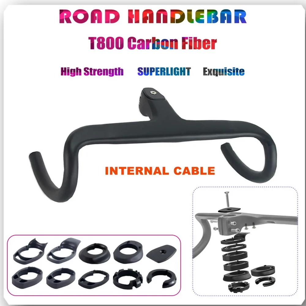 Руль шоссейного велосипеда полностью из углеродного волокна внутренний кабель