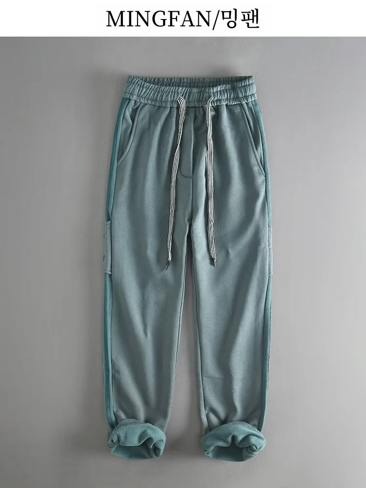 Новинка Осень-зима 2024 Мужская одежда брюки с бархатной подкладкой модные теплые