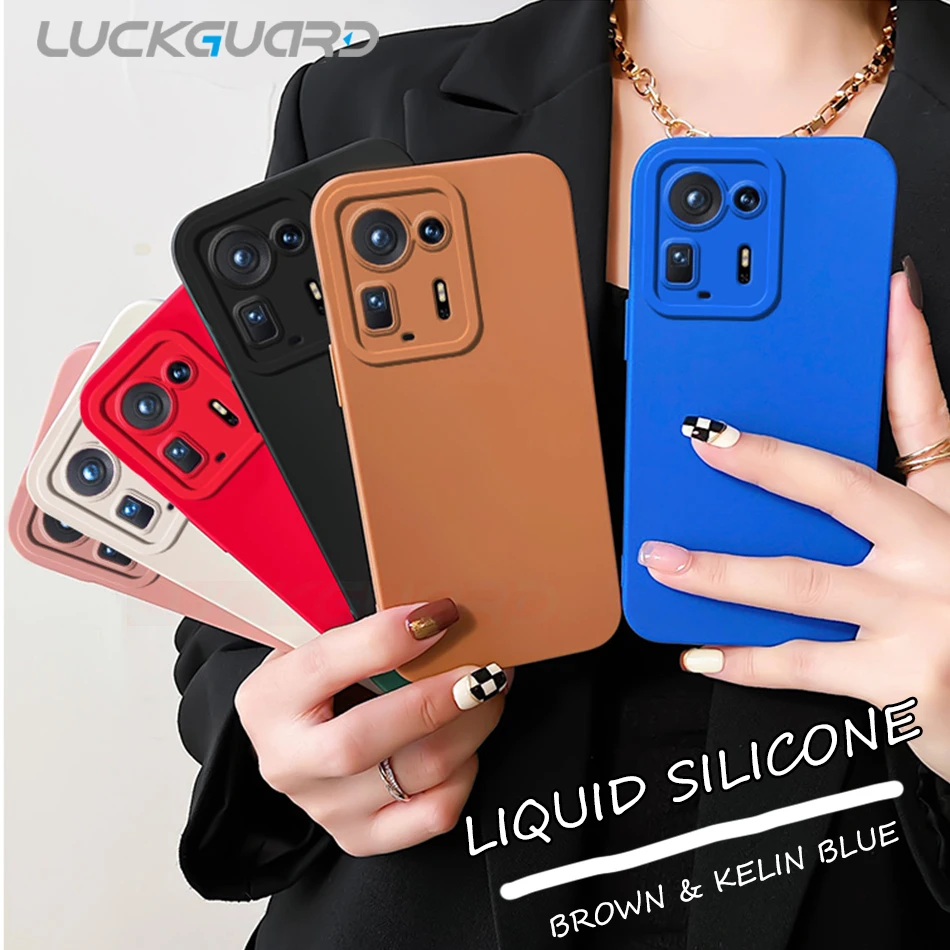 Чехол из жидкого силикона с квадратной рамкой для Xiaomi Mi 12 12x 6 8 10 Pro 11 Lite 10T 9 SE CC9 Poco F3 Mix 3 4 Redmi Note 7.