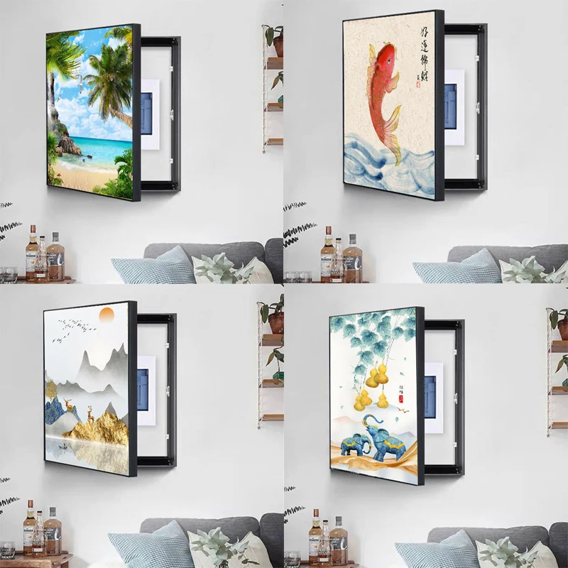 

Декоративные аксессуары для дома и гостиной, Электрический измеритель, коробка, Декор, живопись, китайский постер, настенный художественны...