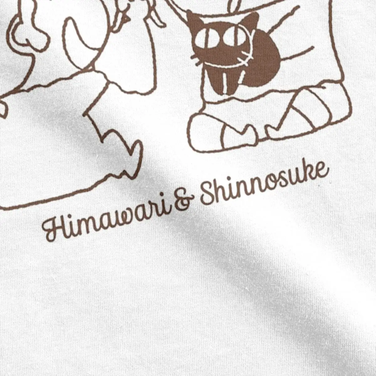 Хлопковая футболка Crayon Shin-chans женская кукла игра с Himawari эстетические