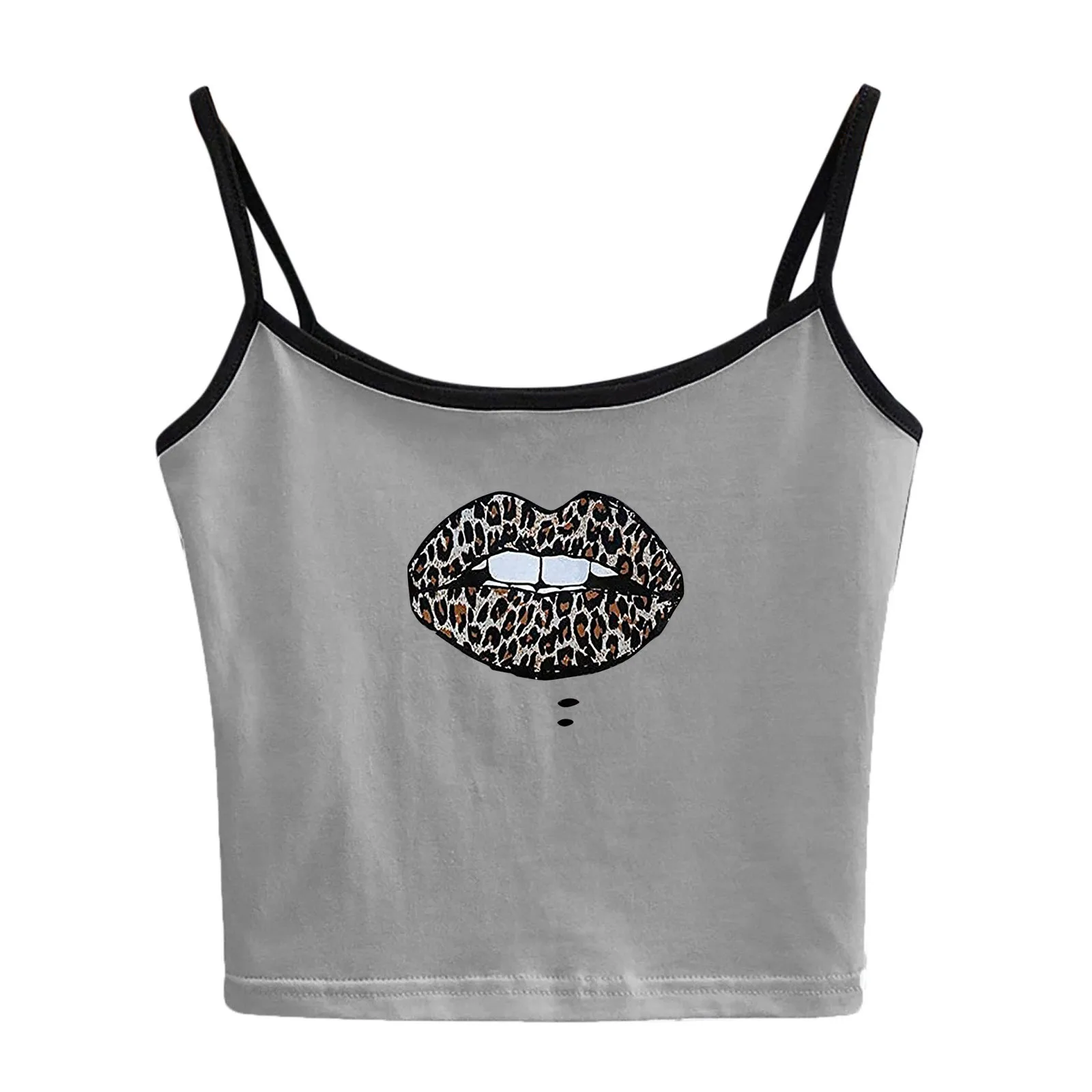 

Женская эластичная блузка на бретельках, с принтом