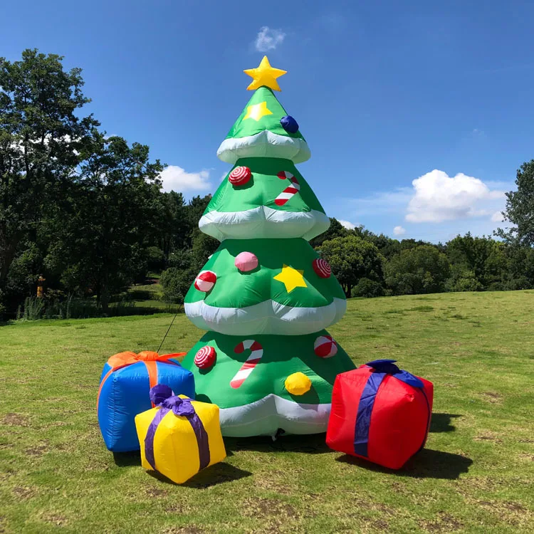 

Christmas Inflatable Model Xmas Tree Gift Box LED Light for Garden Decor Christmas LED Light Inflatable Toy for Xmas Home Decor