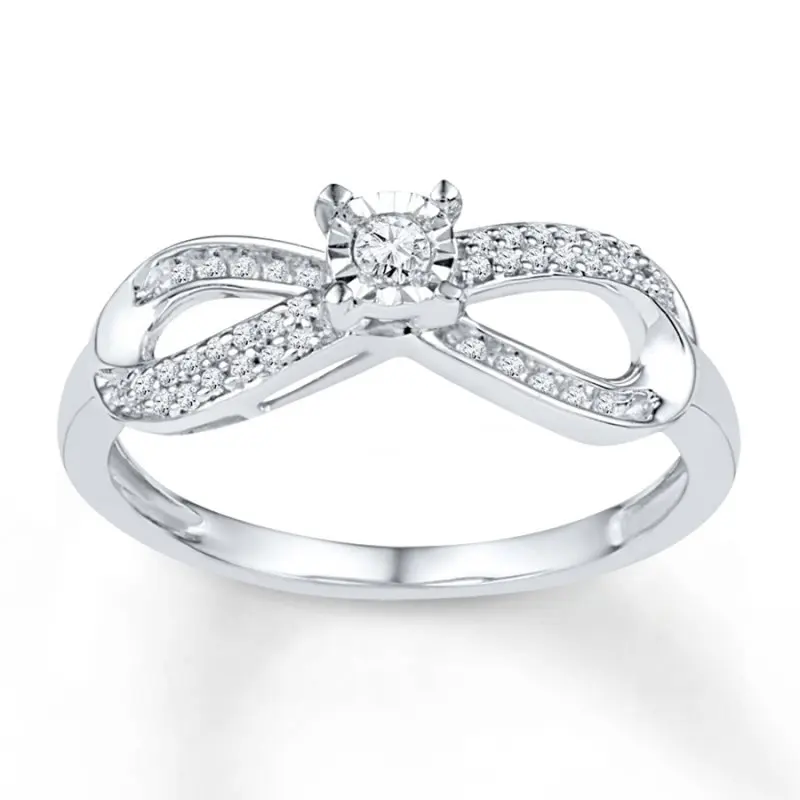 

HESHI Diamond Promise Ring Round-cut