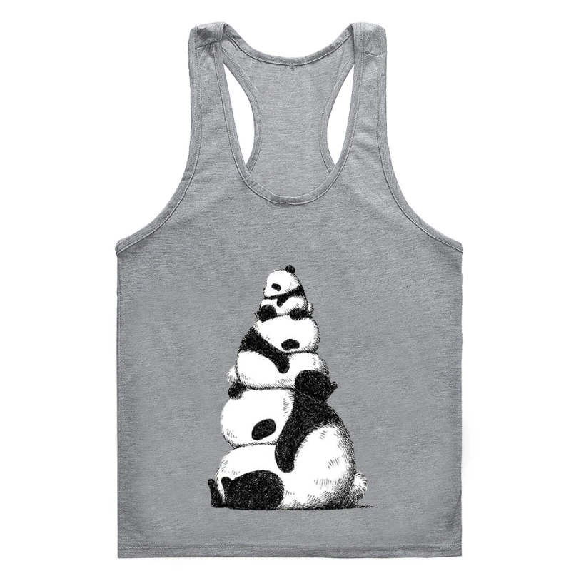 

Print Gym tank Gym t-tank top menman Fashion Women Cartoon tank top men Stylish sleeveless Panda Casual Spring Summer Graphicgym