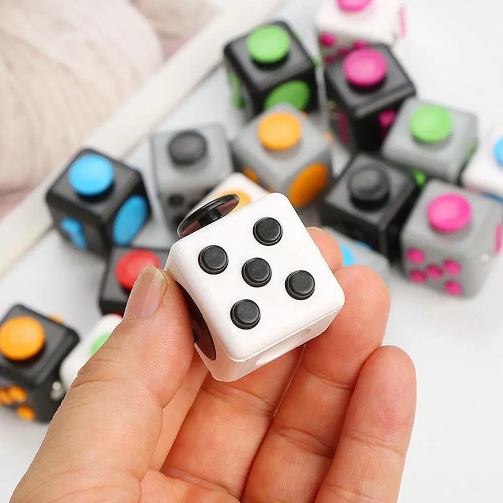 

Decompression Toy Hand Pinching Venting Anti Irritability Anxiety 6sided Playable Decompression Finger Tip Dice Magic Cube