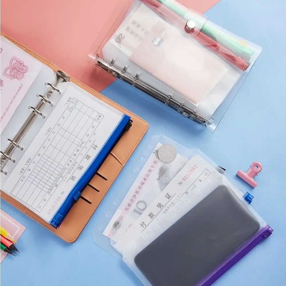 Студенческие канцелярские полупрозрачные пакеты для документов с 6 отверстиями