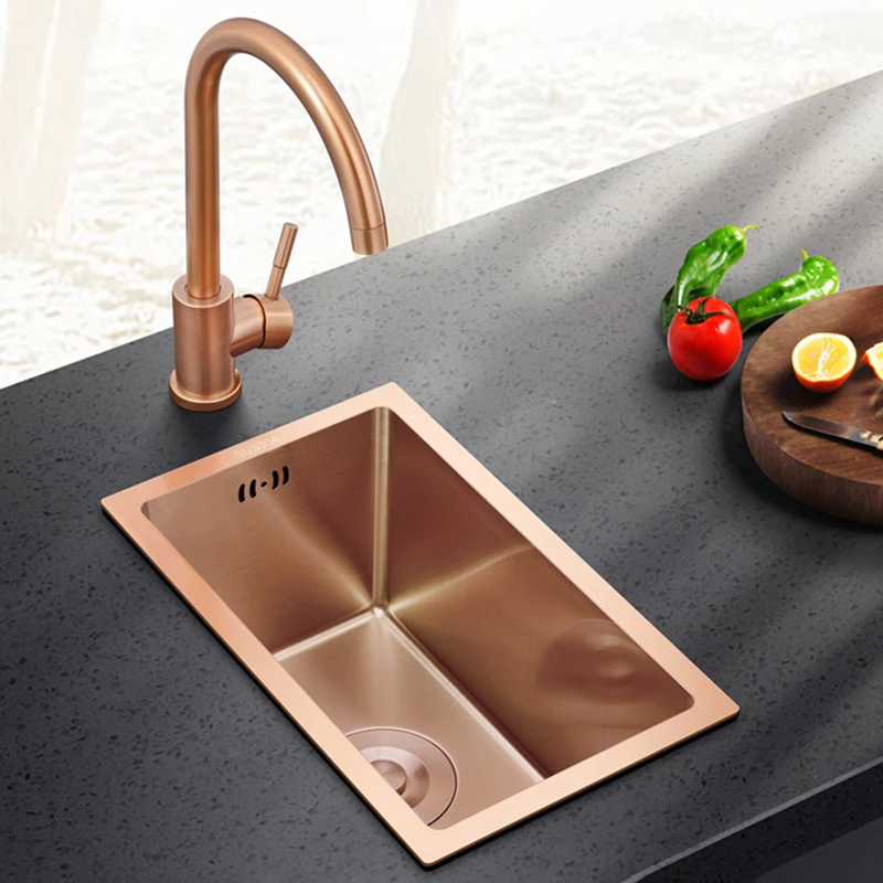 

Mixer Taps Kitchen Sink Undermount Gold Water Pipe Sus304 Stanless Steel Bathroom Sinks Design Cocina Accesorio Home Improvement