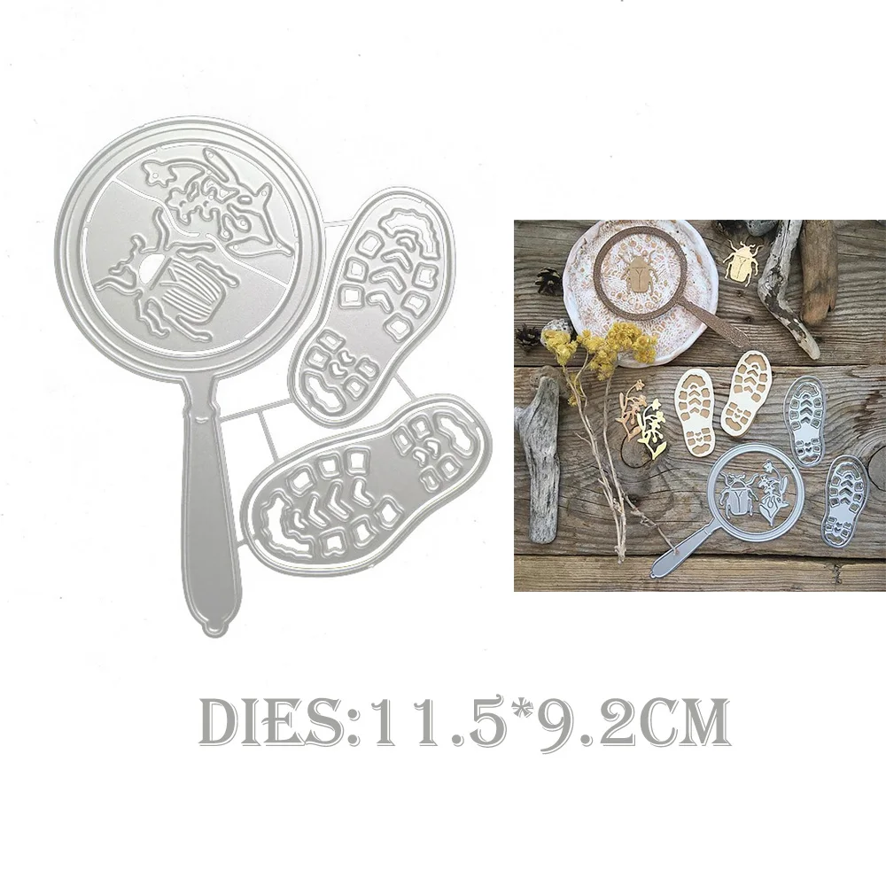 

Footprint Craft Dies Background Metal Cutting Die DIY Scrapbook Card Making Photo Album Decoration New Embossing Stencils
