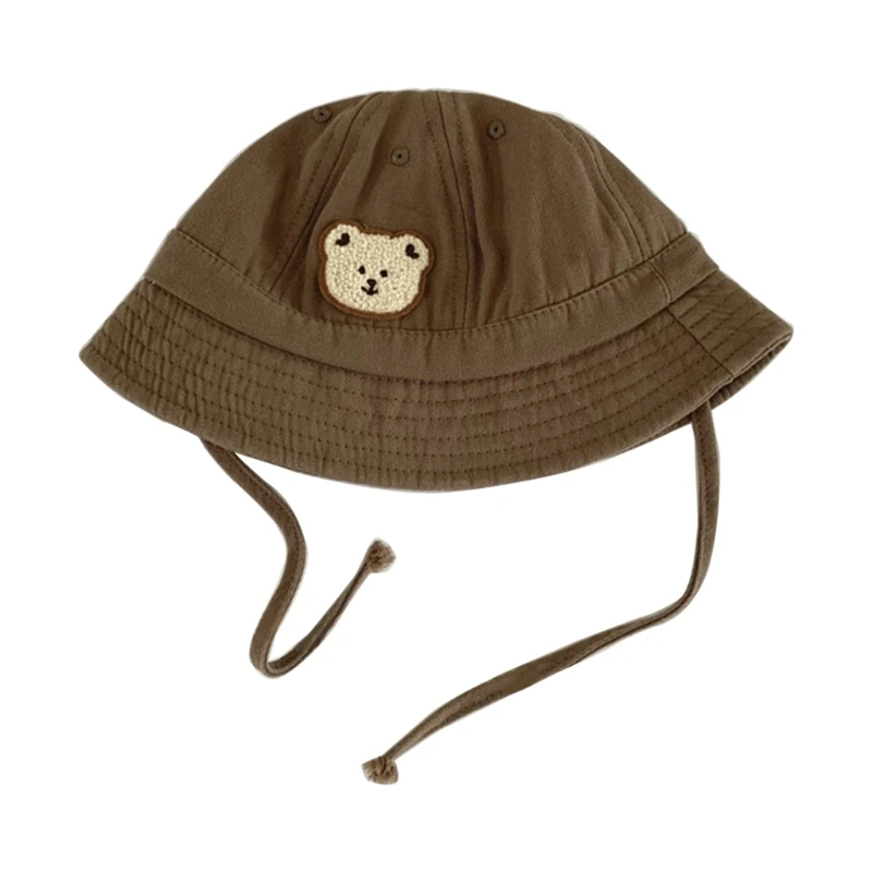 

Baby Fisherman Hat 10-24m Basin Hats with Bear Pattern Children Cap Fashion Boys Girls Sun Protections Bucket Hat