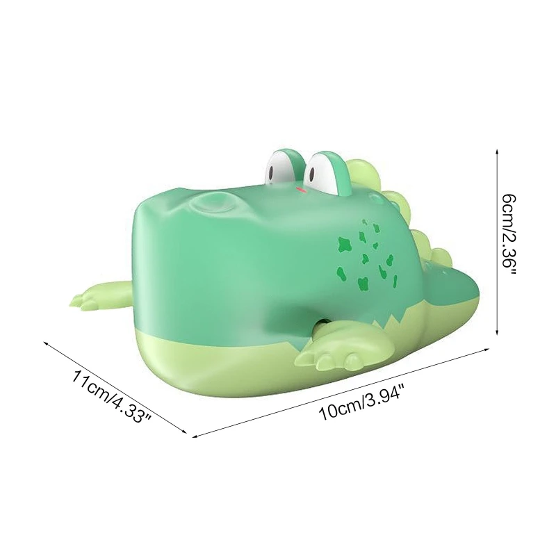 Toddler Shower Winding Toy Swimming Alligator Boat Clockwork Toy Infant Gift Bathing Indoor Beach Toy Baby 4M Bite-Free QX2D