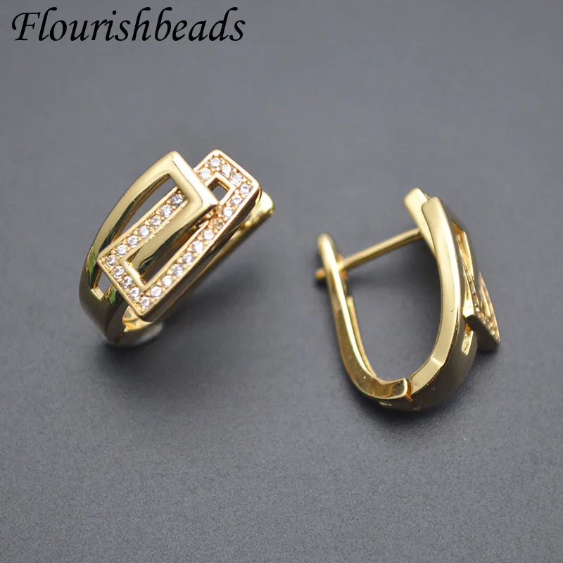 Новое поступление геометрической формы выложенный Цирконий швензы фурнитура