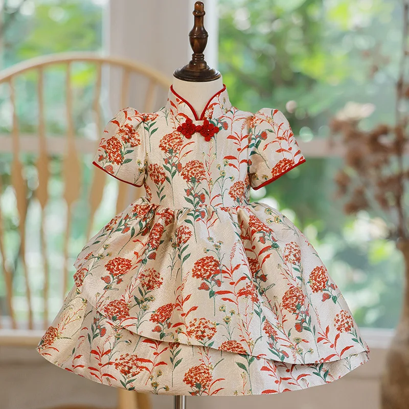 

Детское жаккардовое платье-пачка с бантом, на день рождения