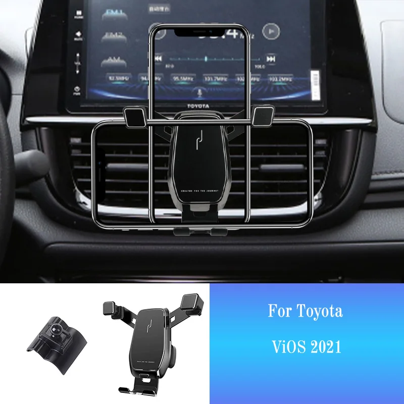 

Автомобильный держатель для смартфона Toyota Vios 2017-2020 2021 Yarisl, кронштейн для стайлинга автомобиля, вращающаяся подставка для GPS