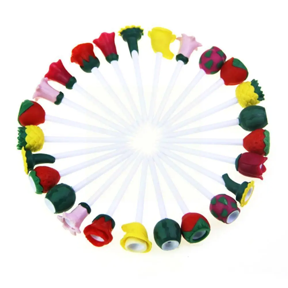 

5/6 Pack Plastic Golf Tees 83mm Wide Soft Rubber Cover Flower Fruits G5k5