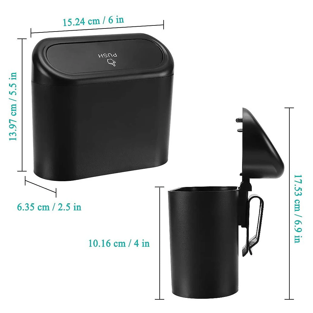 

Car Trash Can with Lid Mini Vehicle Trash Bin Car Dustbin Garbage Organizer Automotive Garbage for Auto Cars, Home