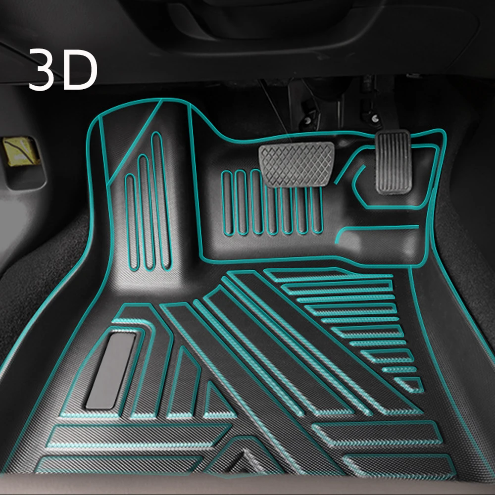 Фото Резиновые автомобильные коврики для Kia Niro 2023, 3D-коврики из TPE, водонепроницаемые, противоскользящие №5