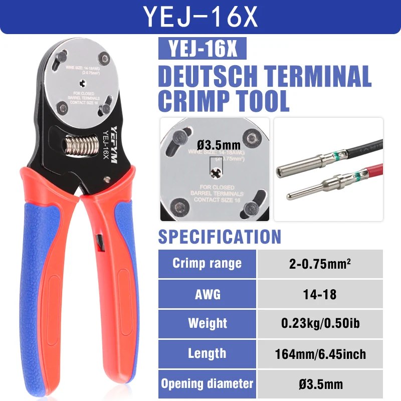 

Клещи для обжима Deutsch YEJ-12X/16X/20X