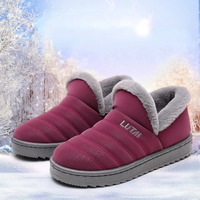 

Зимние Нескользящие бархатные ботинки, теплые и дышащие хлопковые ботинки, износостойкие резиновые подошвы, утолщенные зимние ботинки для ...