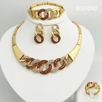 dubai 4 piece gold color fine jewelry for women designed for african brida womens wedding party free shipping
