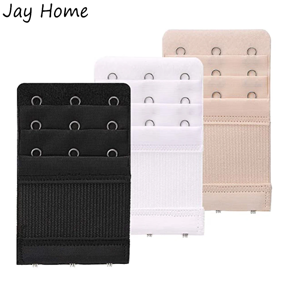 

9/3PCS Women's Bra extenders 3Hooks 3 Row Comfortable Elastic Bra Extenders Bra Extension Strap Bra Band for Clothes Accessories