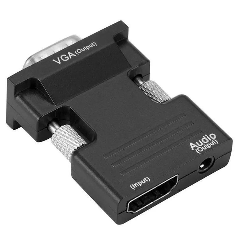 

HDMI-совместимый адаптер VGA TV Box 1080P PC Aux Jack 3,5 Видео Аудио кабель конвертер Проектор Монитор порт дисплея