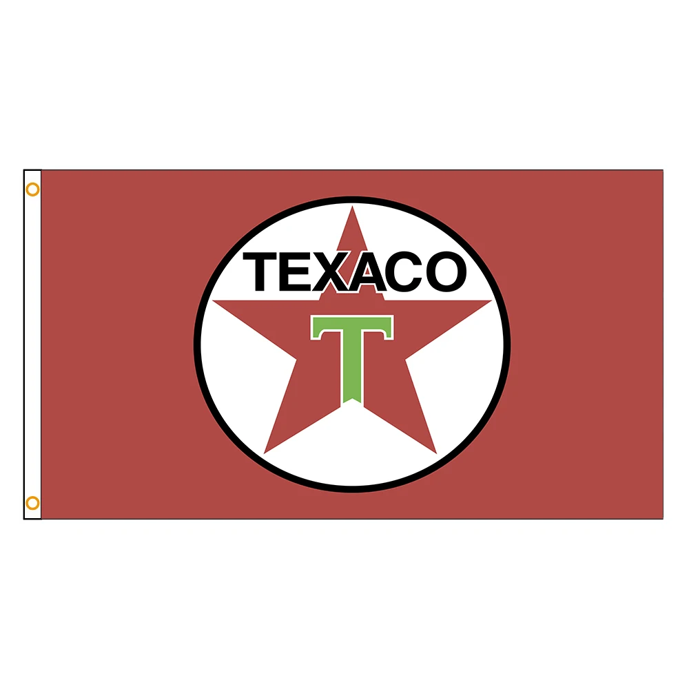 

90x150cm TEXACOs Gas Flag Polyester Printed Racing Car Oil Banner Home or Outdoor For Decoration