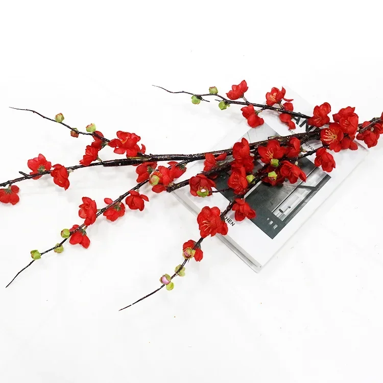 

Искусственные цветы красная слива Plum Blossom 120 см
