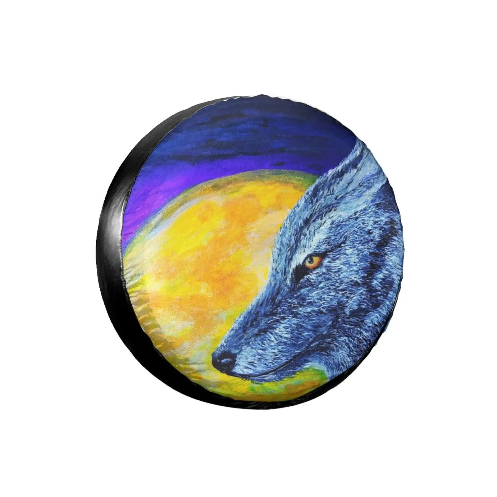 

Wolf,3D Printed Wolf Spare Tire Cover Waterproof Dust-Proof UV Sun Wheel Tire Cover Fit For Jeep,Trailer