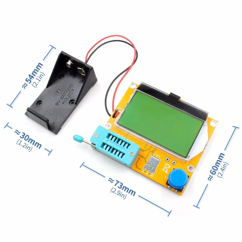 ESR измеритель Mega328 цифровой тестер транзисторов V2.68 LCR-T4 Емкость MOS/PNP/NPN LCR 12864