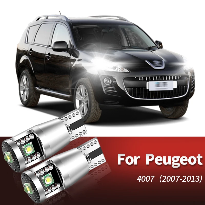 

2x светодиодные аксессуары для парковочных фонарей, габаритная лампа для Peugeot 4007 2007-2013 2008 2009 2010 2011 2012