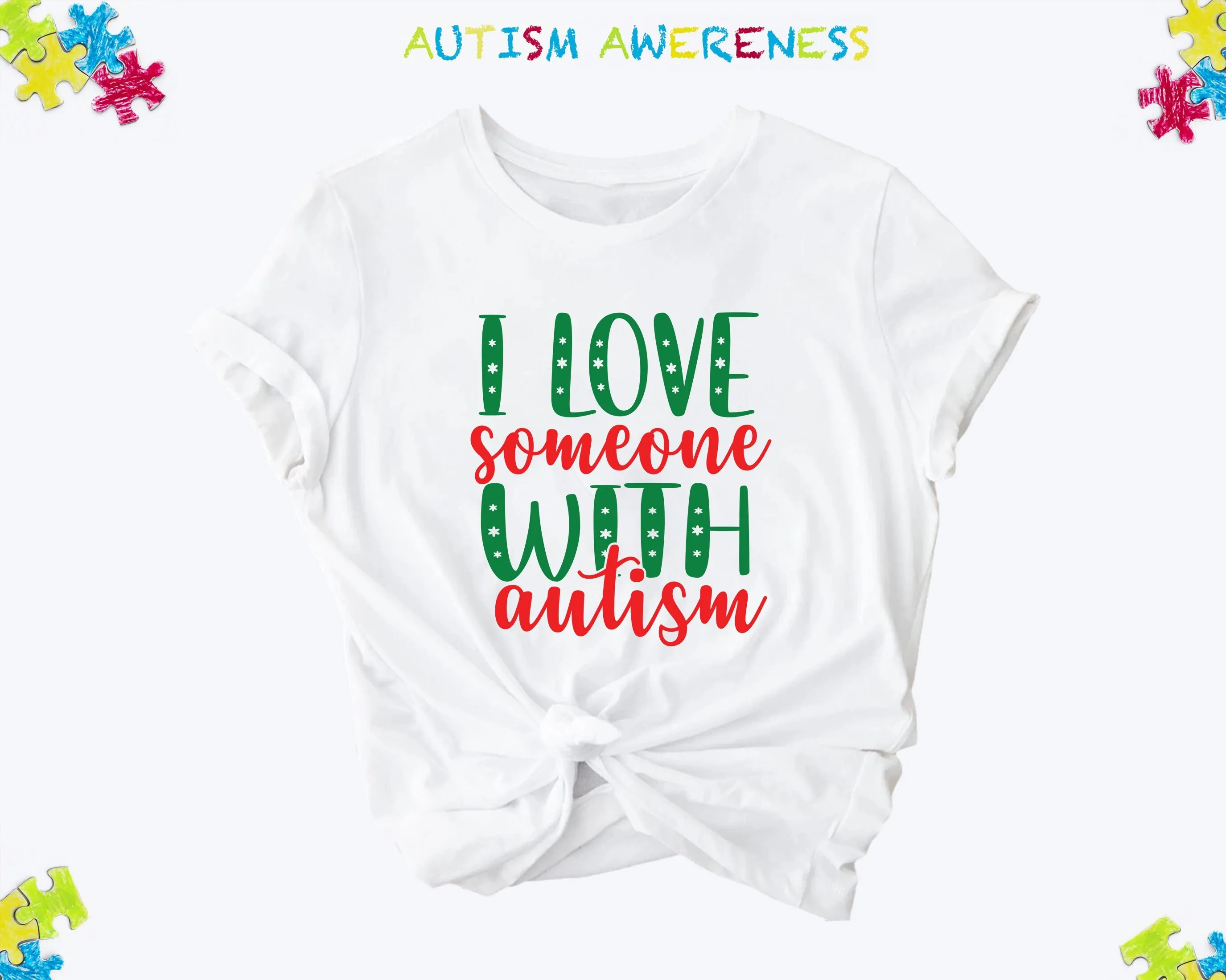 Футболка Я люблю кого-то с аутизмом любовница ко Дню мира