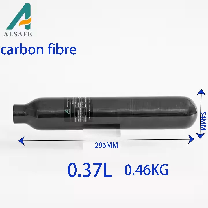 

ALSAFE 4500PSI 300 бар 0,37L 370CC пустой композитный цилиндр из углеродного волокна для дыхательного аппарата