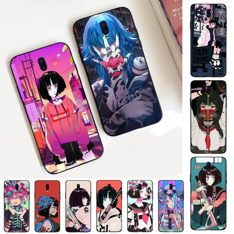 

Japanese Style Anime Girl Phone Case for Vivo Y91C Y11 17 19 17 67 81 Oppo A9 2020 Realme c3