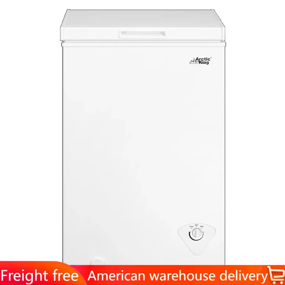 

3.5 Cu.ft Chest Freezer White Deep Freezing Appliances Kitchen Home，Adjustable thermostat，free shipping