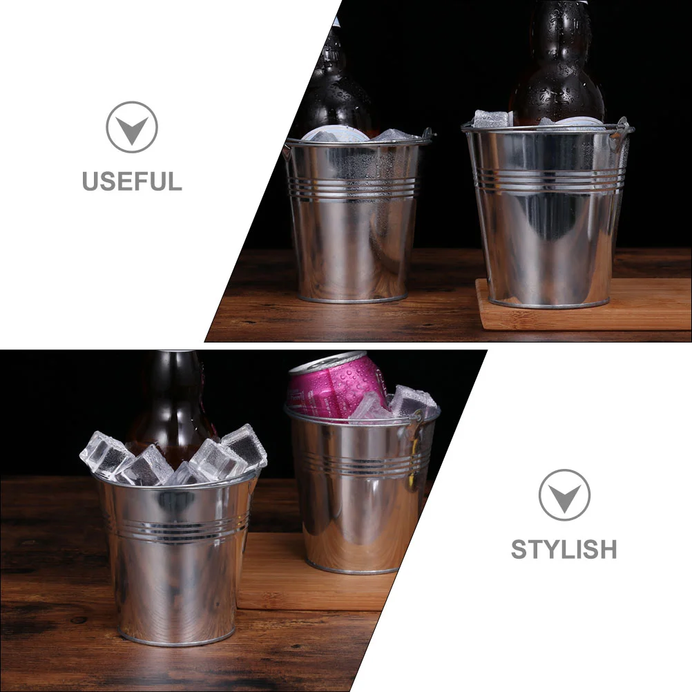 Маленькие железные корзины-ведра контейнеры для хранения еды жареной курицы