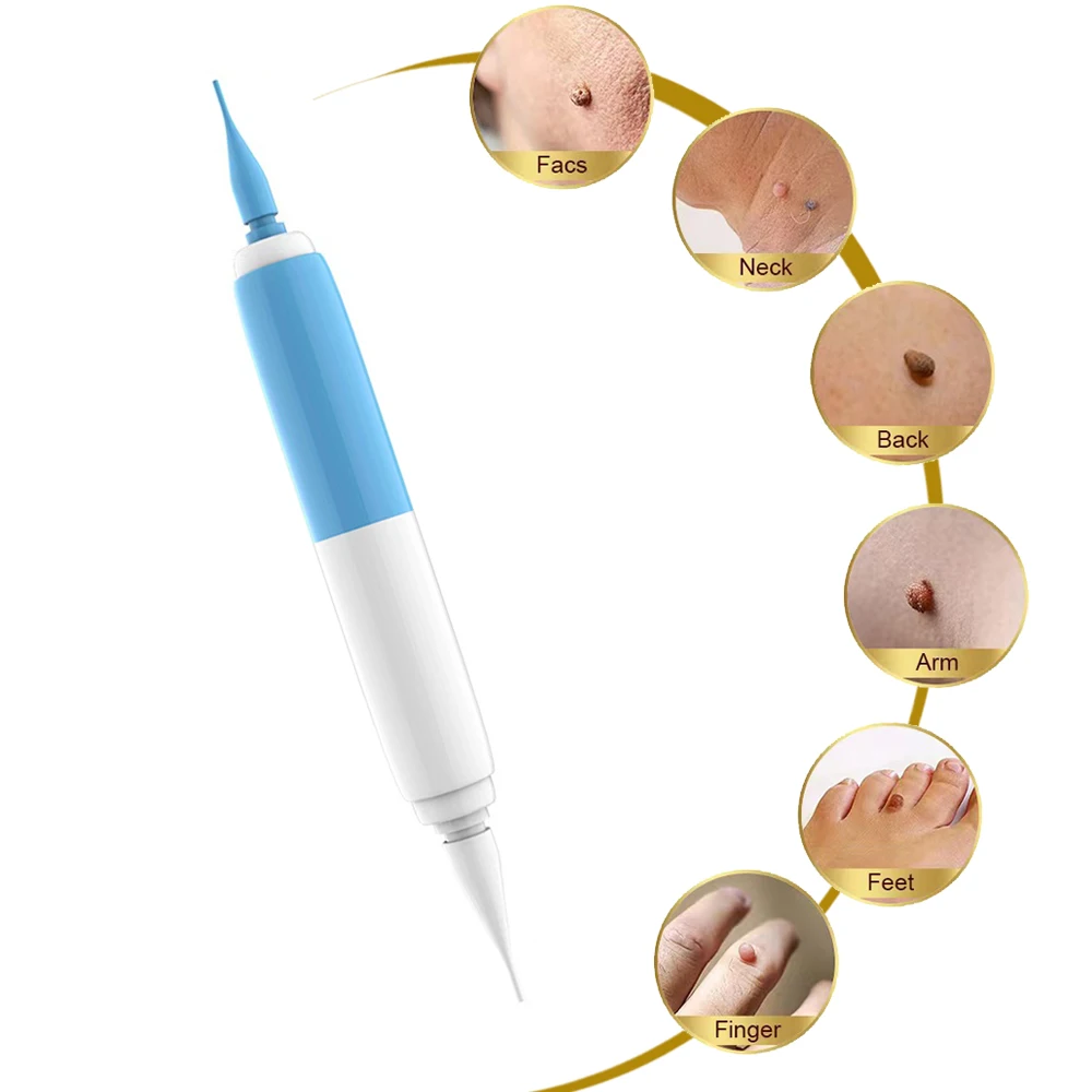 

2 IN 1 Auto Skin Tag Removal Kit Painless Adult Mole Wart Remove Device Home Use With Cleansing Swabs Body Face Care Beauty Tool