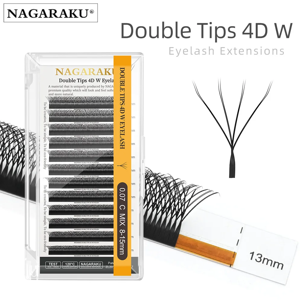 NAGARAKU 4D W автоматическое цветущее W-образное цветение двойные кончики готовые